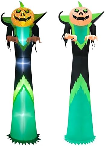 12ft Halloween Inflatable Decor with LED Lights Outdoor Blow up Decor Inflata...