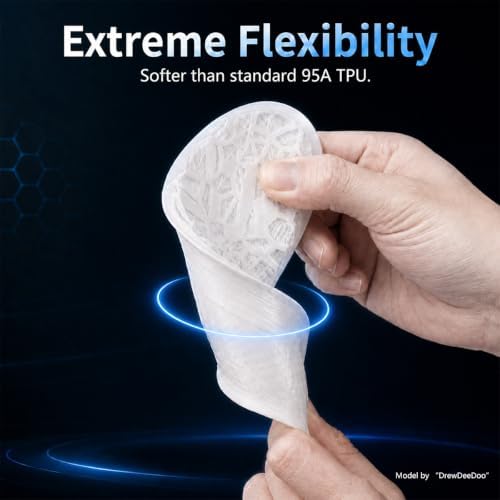 Siraya Tech Flex TPU 85A 3D Printer Filament, ISO 10993 Tested, White, 1kg