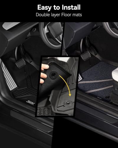 3W Tesla Model Y 2025 2026 2027 Juniper 5 Seat 10PCS Floor Mats Metal Pedal