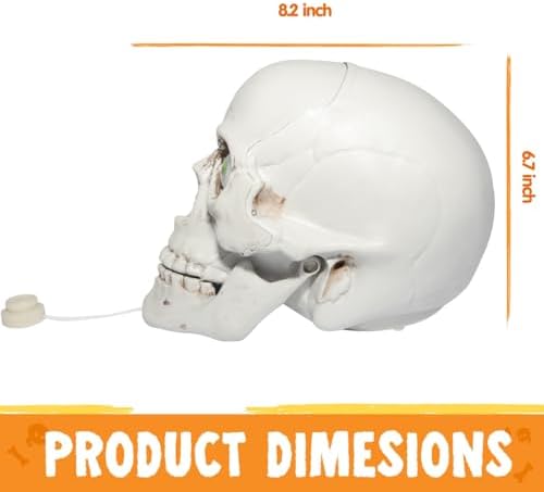 JOYIN Halloween Decorations Indoor Animatronics Skull Table Desk Home Decor, ...