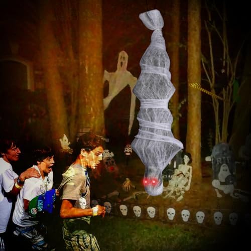 Halloween Decorations, 72 inches Scary Hanging Cocoon Corpse Props with Spook...