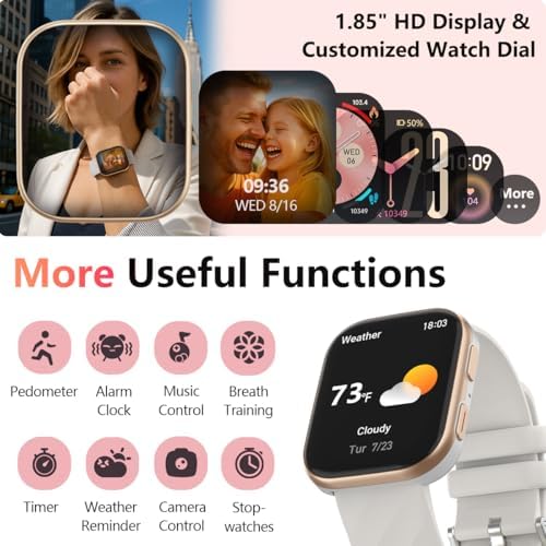 MorePro Health Fitness Tracker with 24/7 Heart Rate/Blood Pressure Monitor, B...