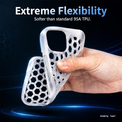 Siraya Tech Flex TPU 85A 3D Printer Filament, ISO 10993 Tested, Clear, 1kg