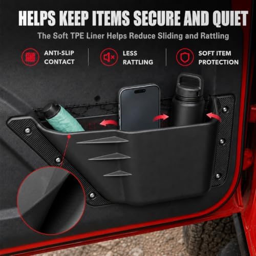 Mabett Front Door Pockets Storage Set for 2021-2026 Ford Bronco Accessories