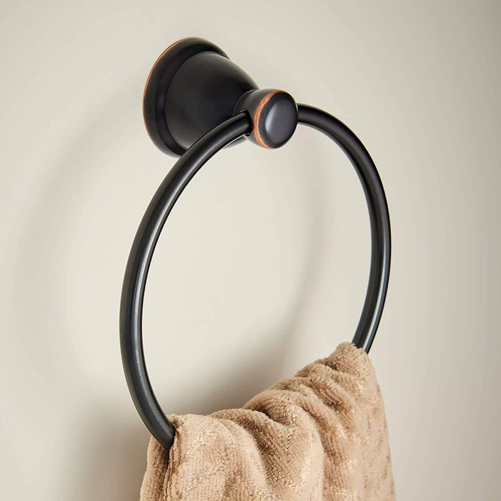 Franklin Brass 3-Piece Oil Rubbed Bronze Bathroom Set Towel Rack, Ring, Toile...