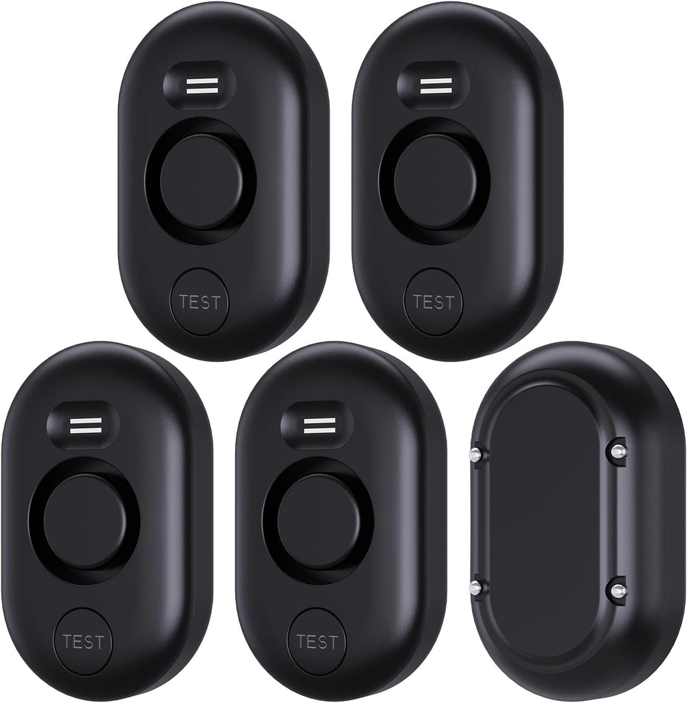 5 Pack Water Leak Detectors for Home, 100dB Water Sensor Alarm Black