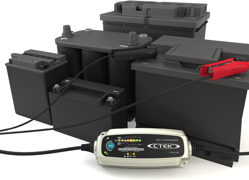 CTEK 4.3 Test & Charge, 12 Volt Fully Automatic Charger with Unique Batte...