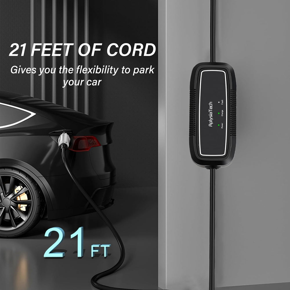 Level 1+2 EV Charger, 16Amp 110-240V, Portable SAE J1772 Electric Car Charger...