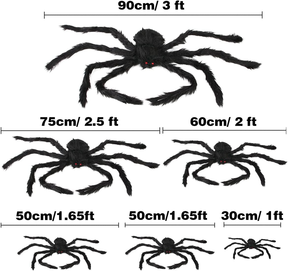 Halloween Spider Decorations 6 Pack: Giant Spider Outdoor Decoration