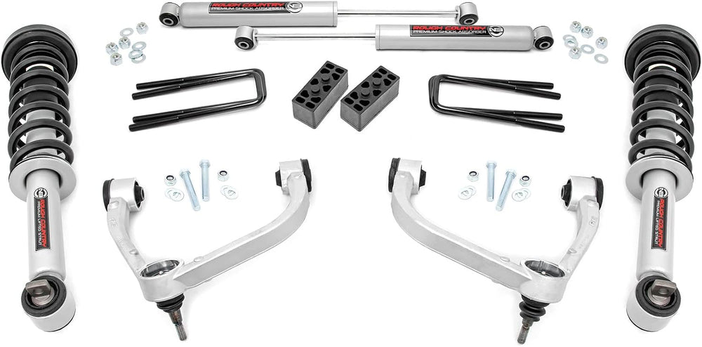 Rough Country 3" Suspension Lift Kit with N3 Lifted Struts & N3 Rear...