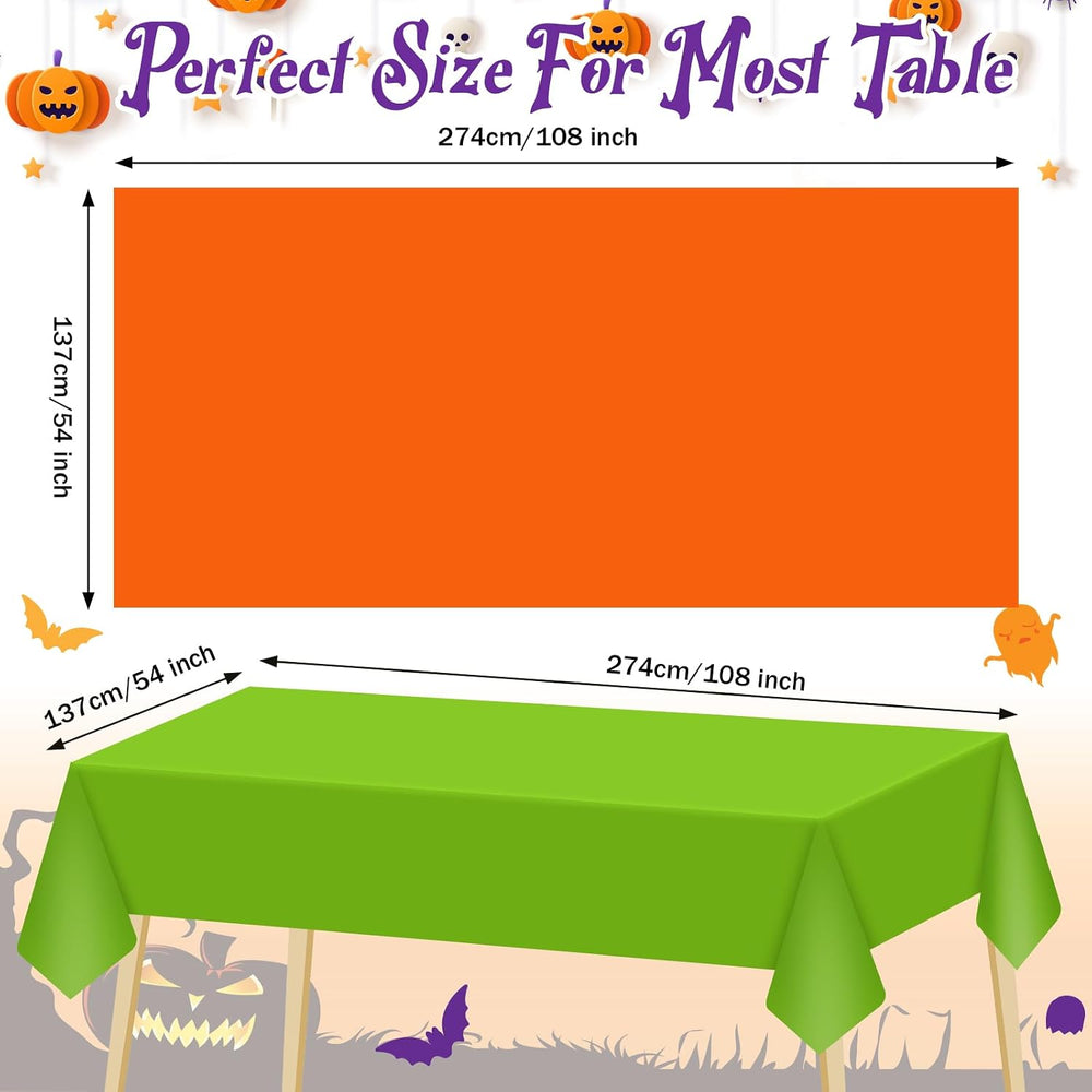 Patelai 24 Pcs Halloween Tablecloth 54"x108", Disposable Rectangle ...