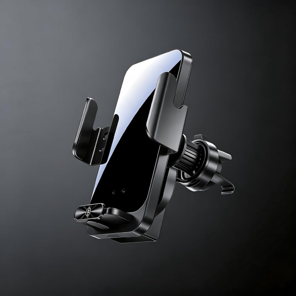 Magnetic Phone Holder Wireless Car Charger Phone Mount, Black