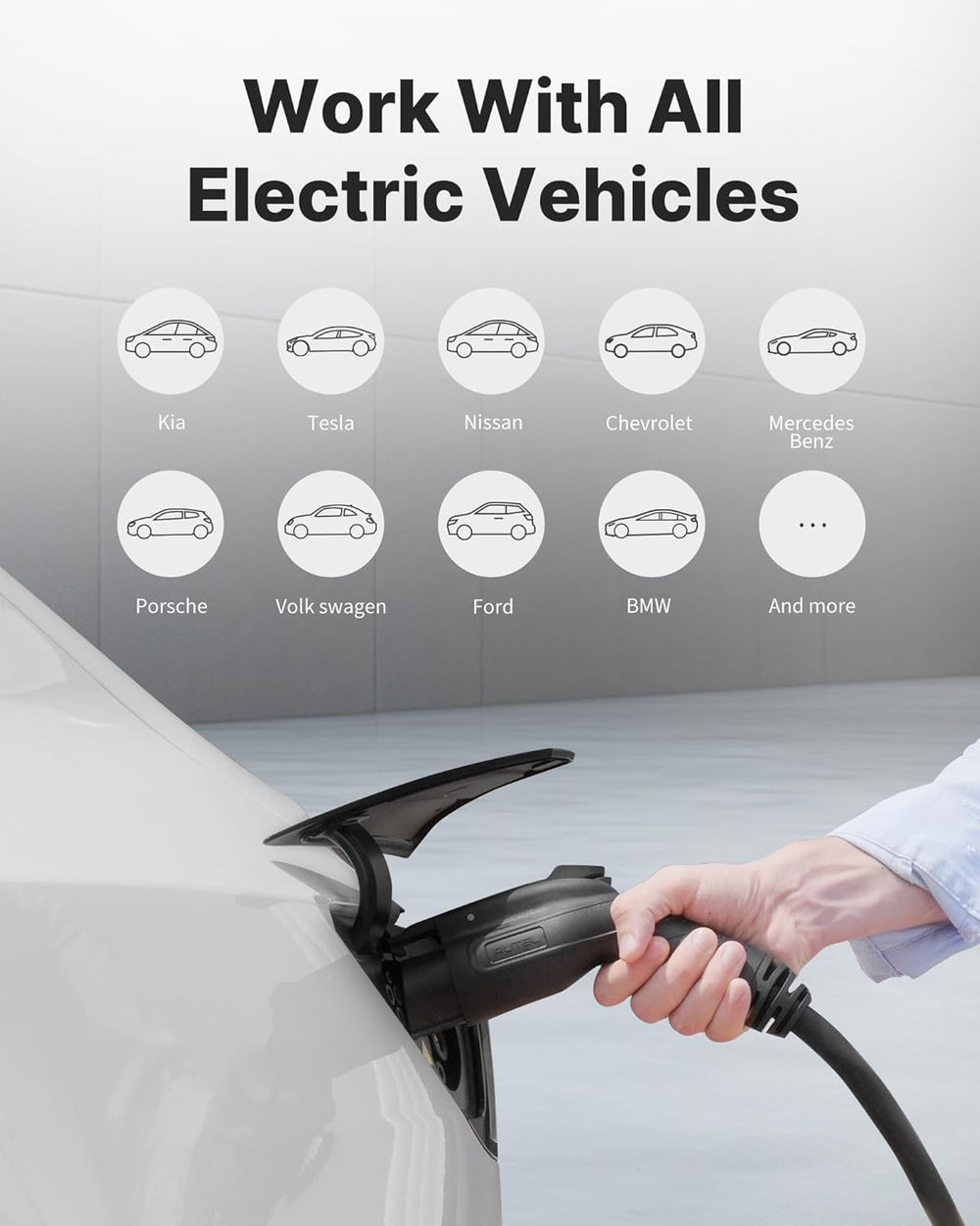 Autel Level 2 EV Charger up to 50Amp, 240V, Indoor/Outdoor Car Charging Stati...