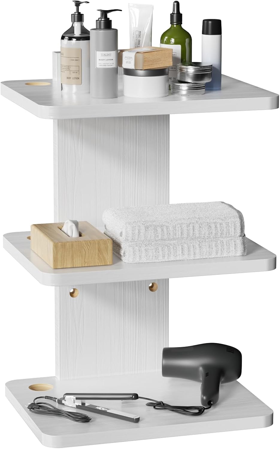 WALI Floating TV Shelf, 3 Tier Projector Shelf for DVD Players, Routers, Game...