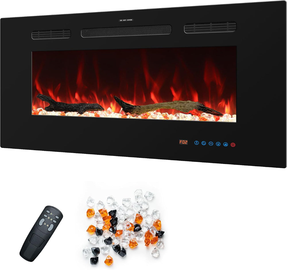 39" Electric Fireplace Inserts w/Thermostat, 9 Timer