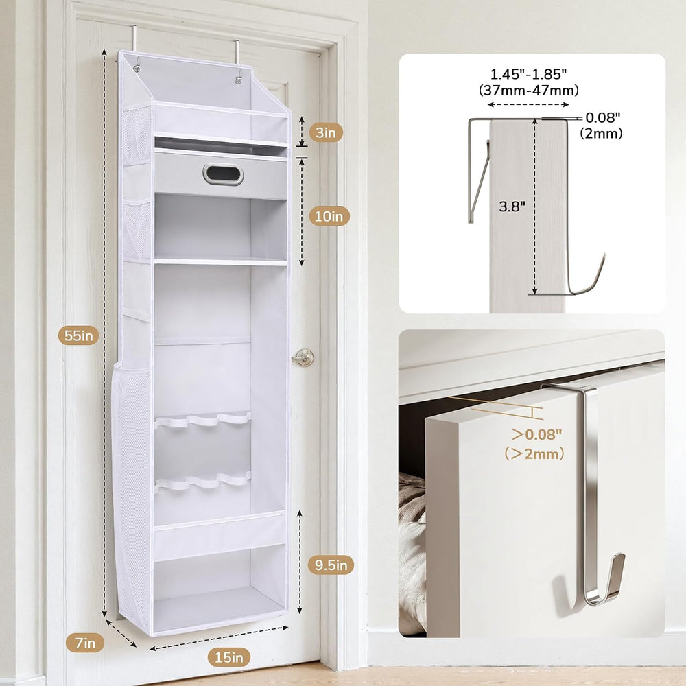 Ordovibe Wrapping Paper Storage Organizer, Over The Door Gift Wrap Holder wit...
