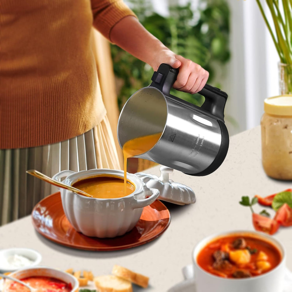 Homtone 1.6L Soup Maker Machine, 4-in-1 Soup Maker & Smoothie Blender, 900W