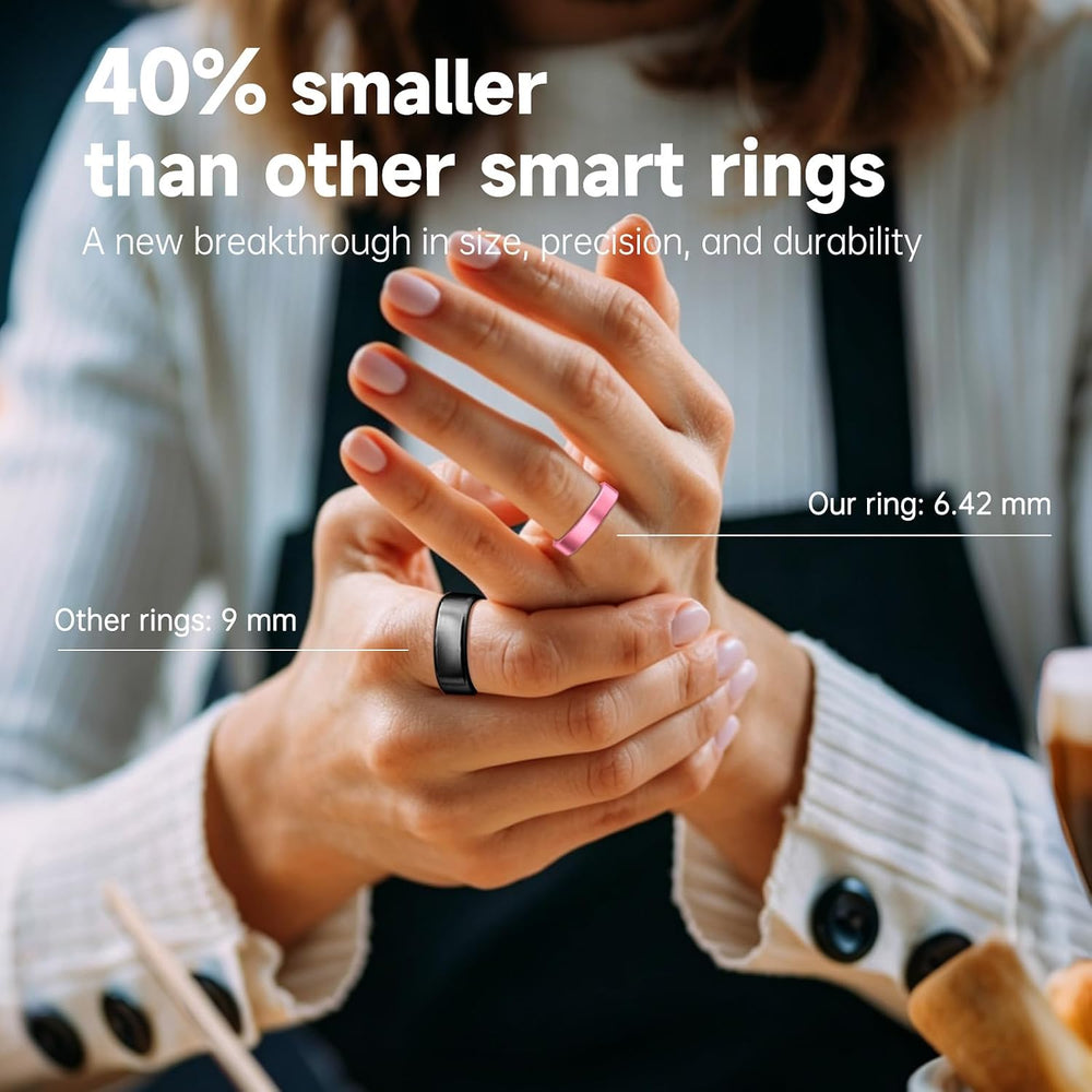 Smart Ring for Women & Men, AI Health Analysis, Thin Fitness Tracker Ring...