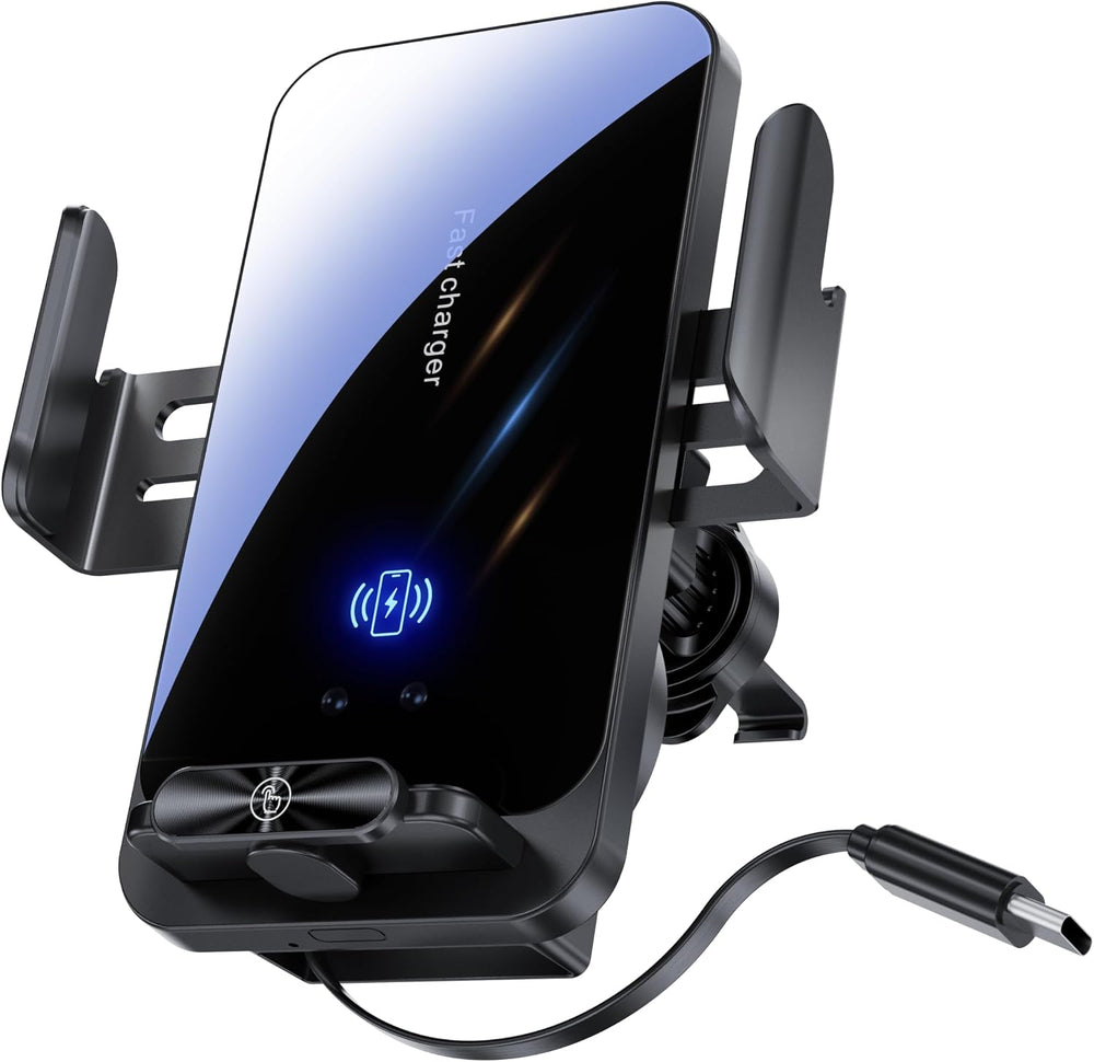 Magnetic Phone Holder Wireless Car Charger Phone Mount, Black