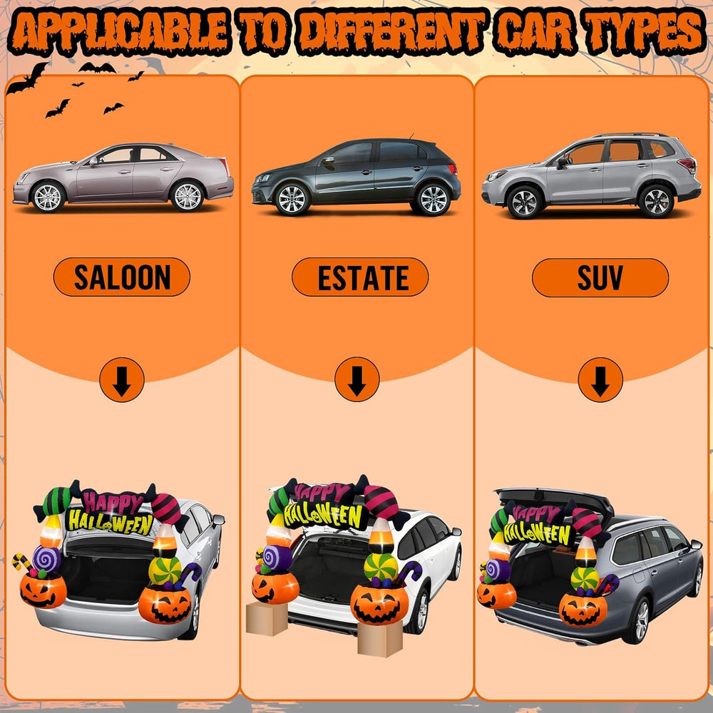 Kalolary 6FT Height Halloween Inflatables Trunk or Treat Car Decorations, Can...