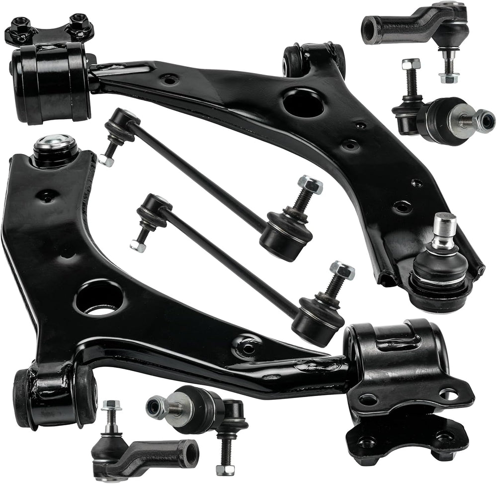 PHILTOP 8Pcs Front Lower Control Arm w/Ball Joint Sway Bar End Link Tie Rod E...