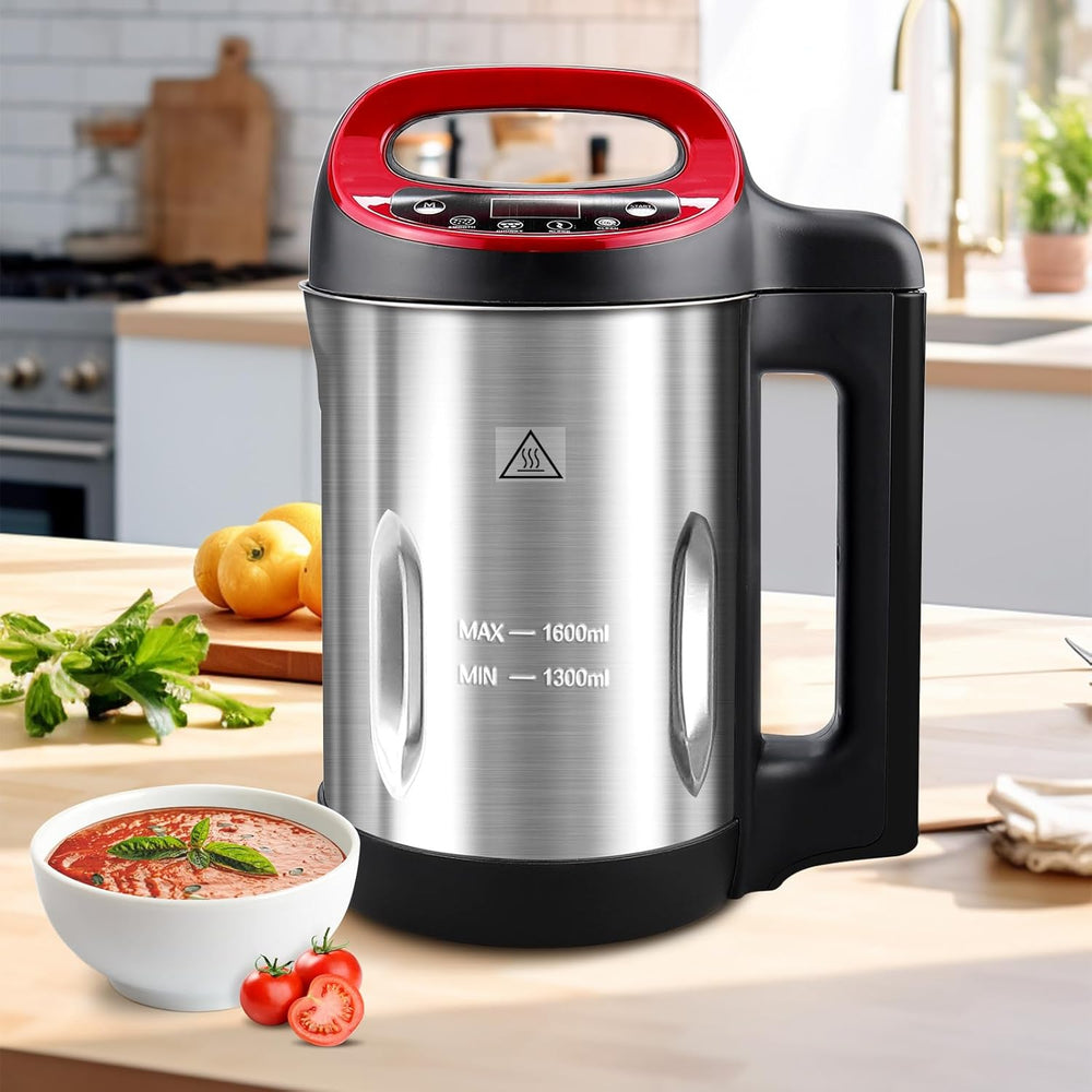 Homtone 1.6L Soup Maker Machine, 4-in-1 Soup Maker & Smoothie Blender, 900W