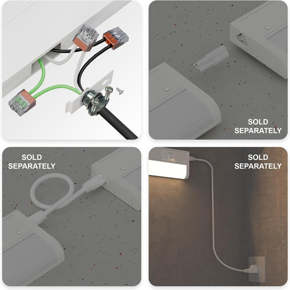 ZAGO 12 Inch LED Hardwired Under Cabinet Lighting with Clamp Connector, 5CCT ...