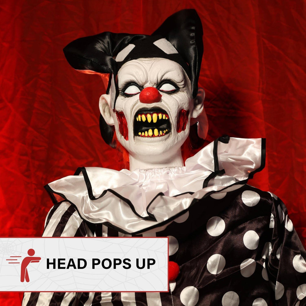 Haunted Hill Farm Hartley The Sitting Scare Clown by Tekky, Motion-Activated ...