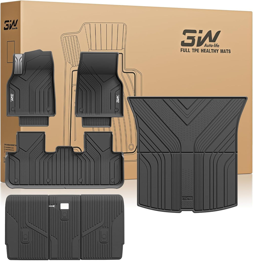 3W 2025 2026 2027 Tesla Model Y Juniper Only for 5 Seat Floor Mats