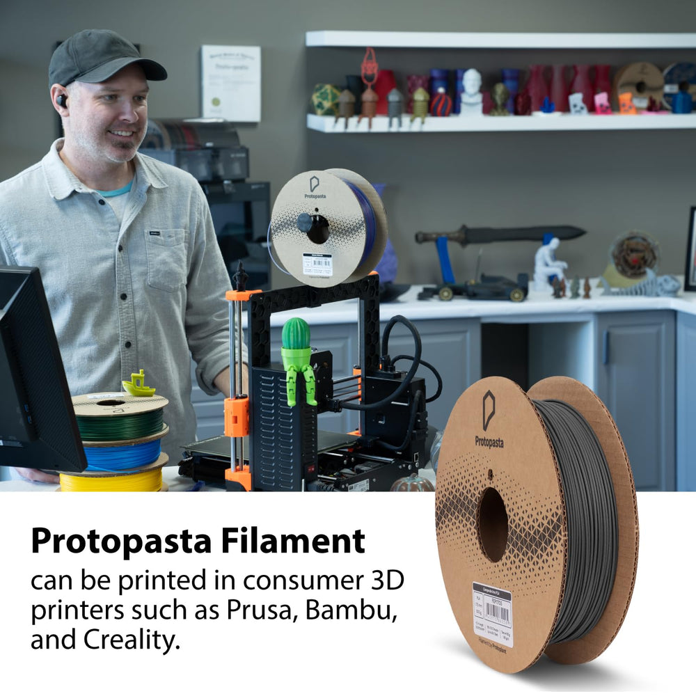 Protopasta Ferromagnetic Iron PLA 3D Printer Filament | ProtoPlant Metal-Fill...