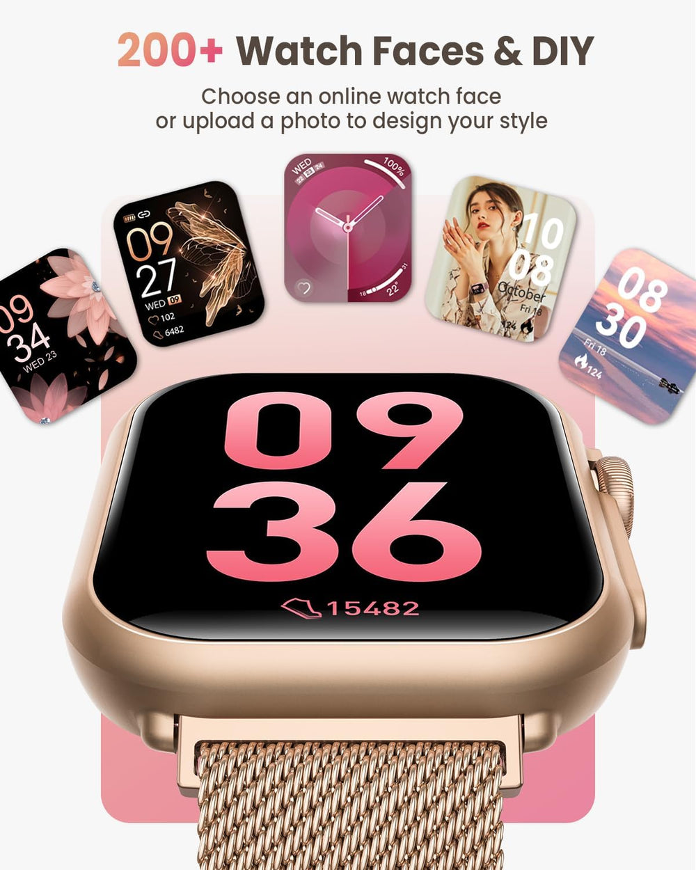 Smart Watches for Women,1.85"Fitness Trackers with Answer/Call,with 2 Bands