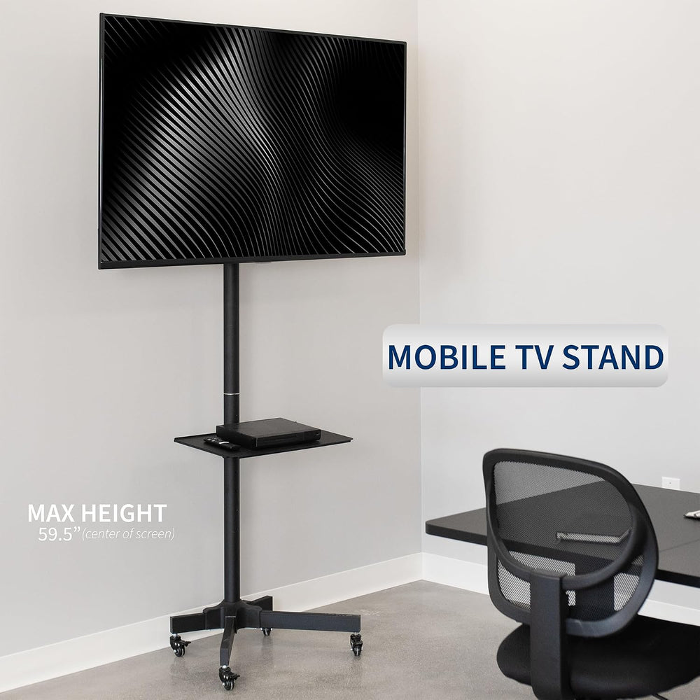 VIVO Mobile TV Cart with Laptop DVD Shelf for 13-60 in Screens