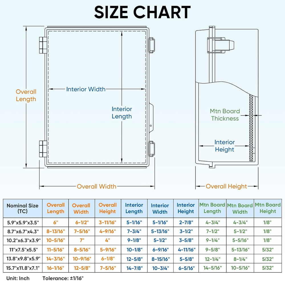 TICONN Outdoor Electrical Box Waterproof, ABS IP67 Junction Box Enclosure