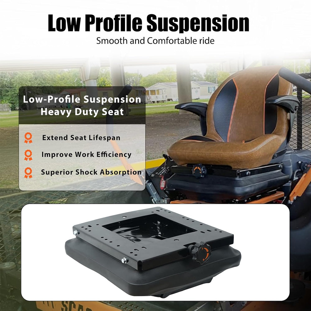 Seat Suspension Kit Without Seat Slider for Zero Turn Lawn Mower Tractor Fork...