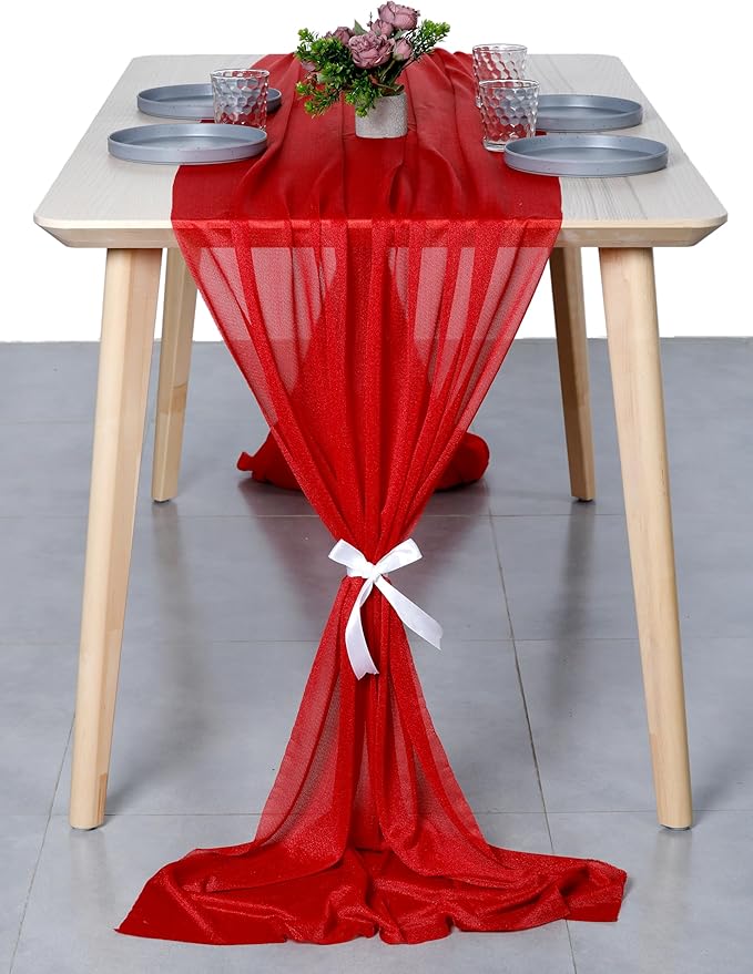 MDS Halloween Chiffon Table Runner - 10 Pack, 29 x 120 Inches, 10ft Each - Sh...
