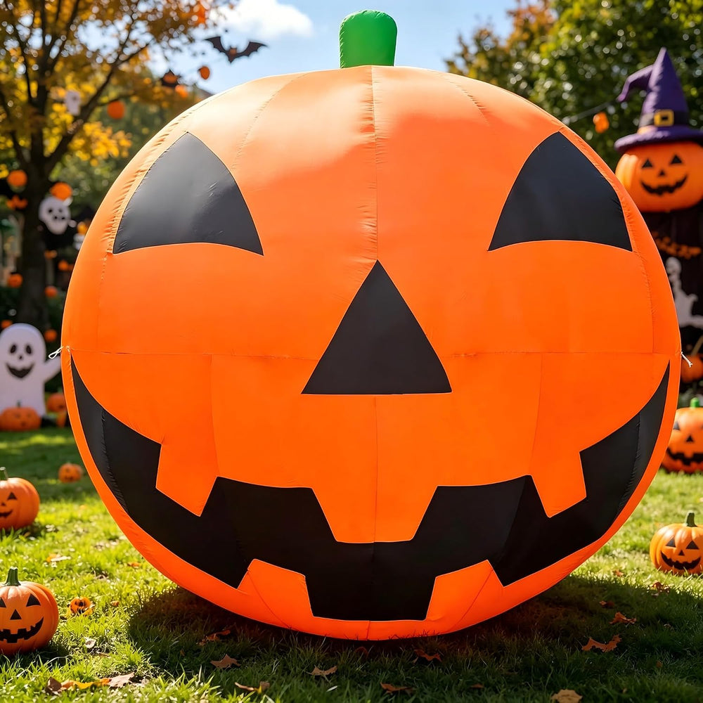 10.2 FT Halloween Giant Inflatable Pumpkin, Blow Up LED Light Pumpkin Hallowe...