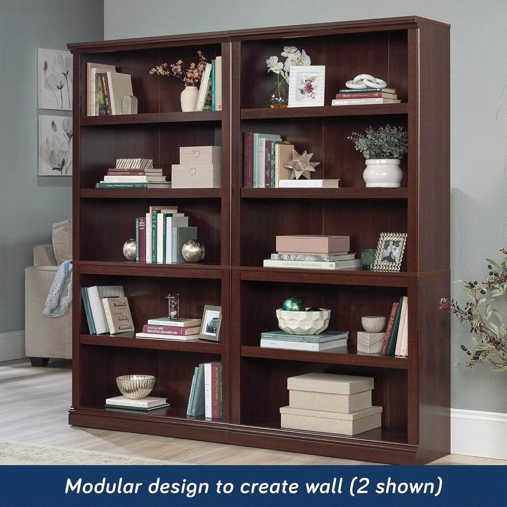 Sauder Miscellaneous Storage 5-Shelf Bookcase/ Book shelf, Select Cherry finish