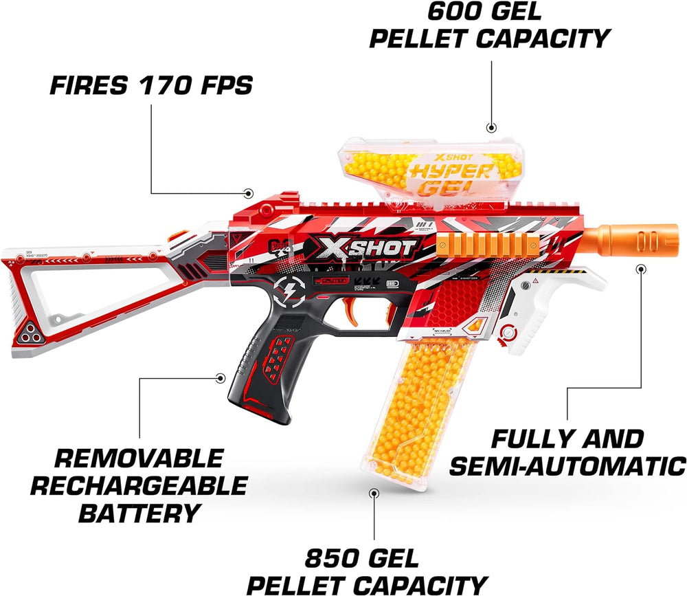 XSHOT Hyper Gel Trace Fire Blaster, Semi and Fully Automatic Gel Blaster &...