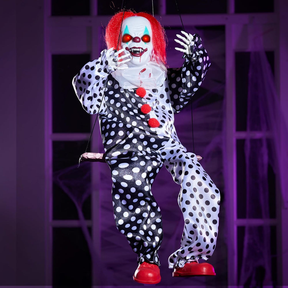 JOYIN Scary Halloween Decorations Outdoor, Halloween Hanging Swinging Animatr...