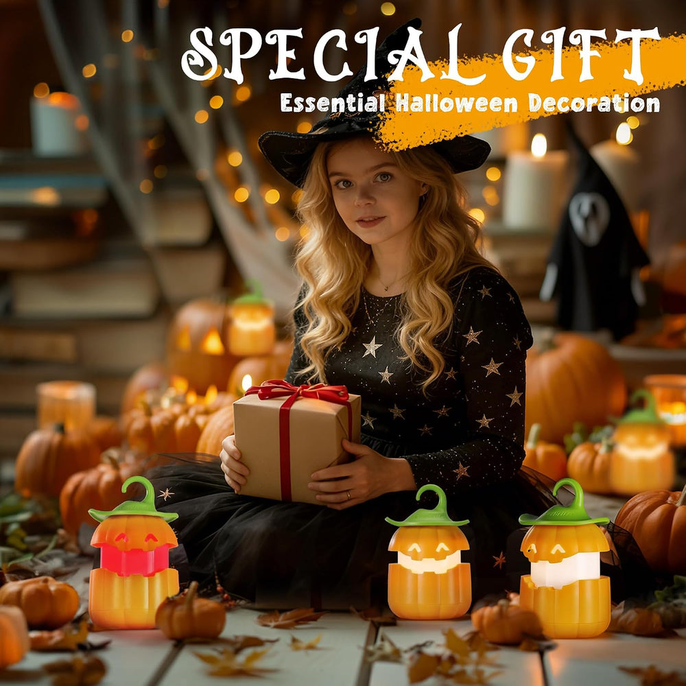 EverBrite 6-Pack Halloween Pumpkin Lantern, Collapsible Light up Pumpkins