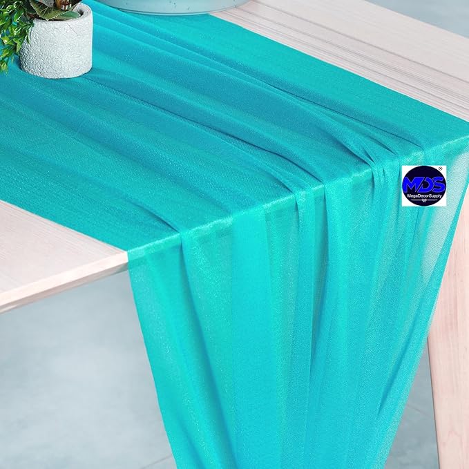 MDS Halloween Chiffon Table Runner - 10 Pack, 29 x 120 Inches, 10ft Each - Sh...