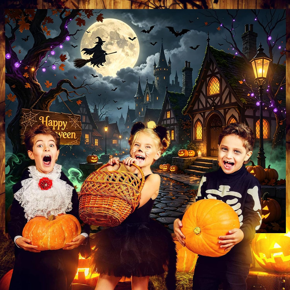 10x8ft Halloween Backdrop Haunted House Halloween Backdrops for Photography