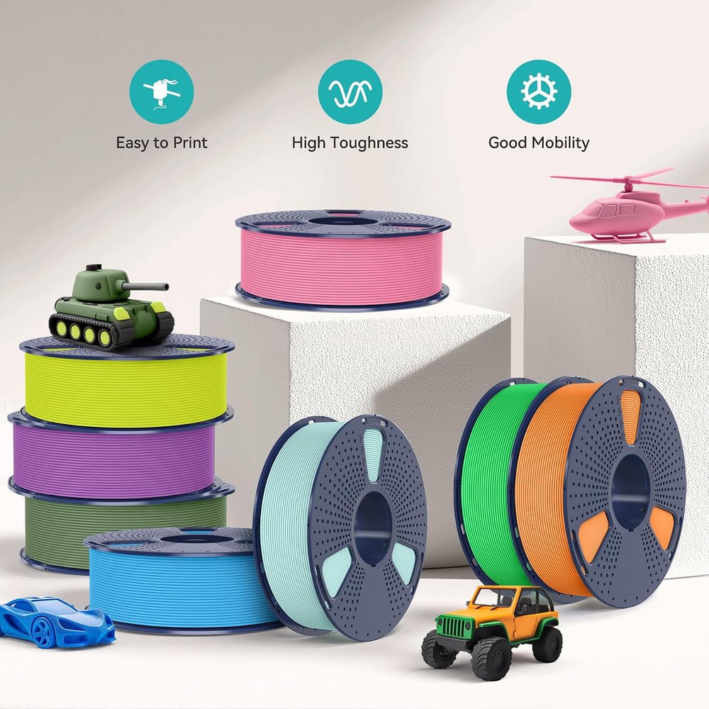 SUNLU 4KG Bundle PLA Matte 1.75mm, Matte Surface 3D Printer Filament