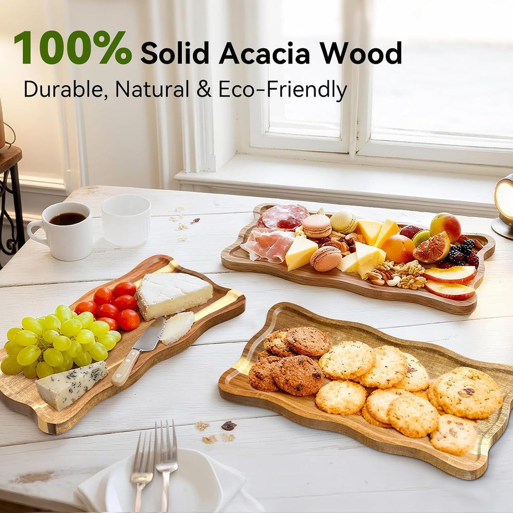 Acacia Wood 3 Tier Cupcake Stand, Serving Tray for Party, Foldable Dessert Ta...