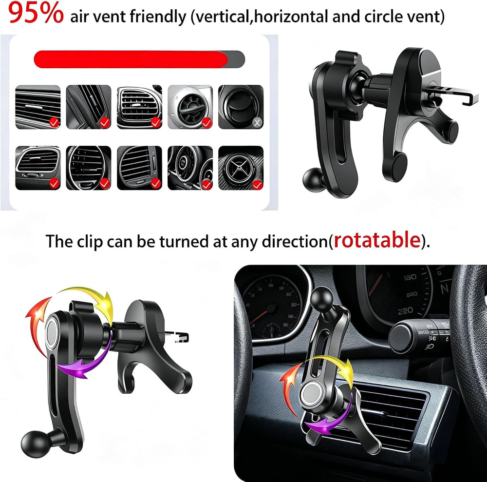 Black Demon Wireless Car Charge Holder, Cute Car Phone Mount Auto Clamp
