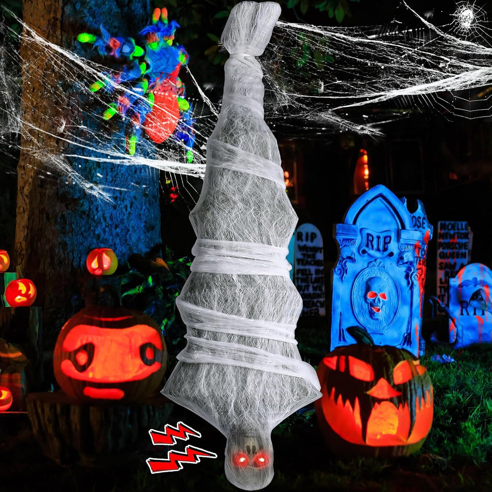 Halloween Decorations, 72 inches Scary Hanging Cocoon Corpse Props with Spook...