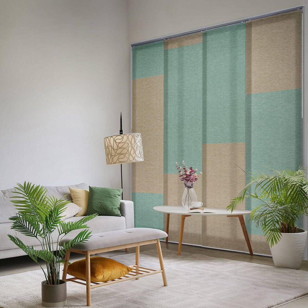 GoDear Design Vertical Blinds Woven Windows 45.8"-86" x 96", A...