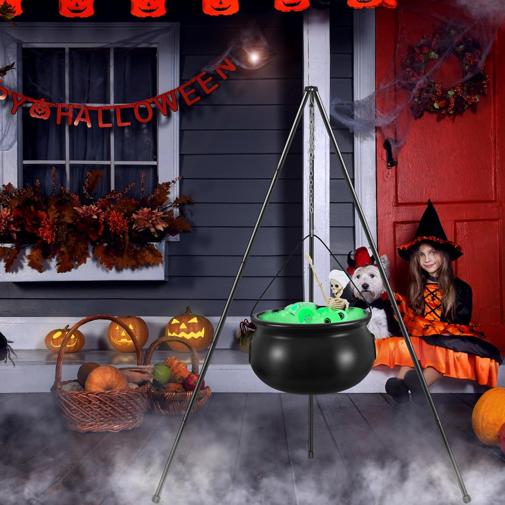 Halloween Decorations Outdoor Indoor,Large Witches Cauldron on 52" Tripo...