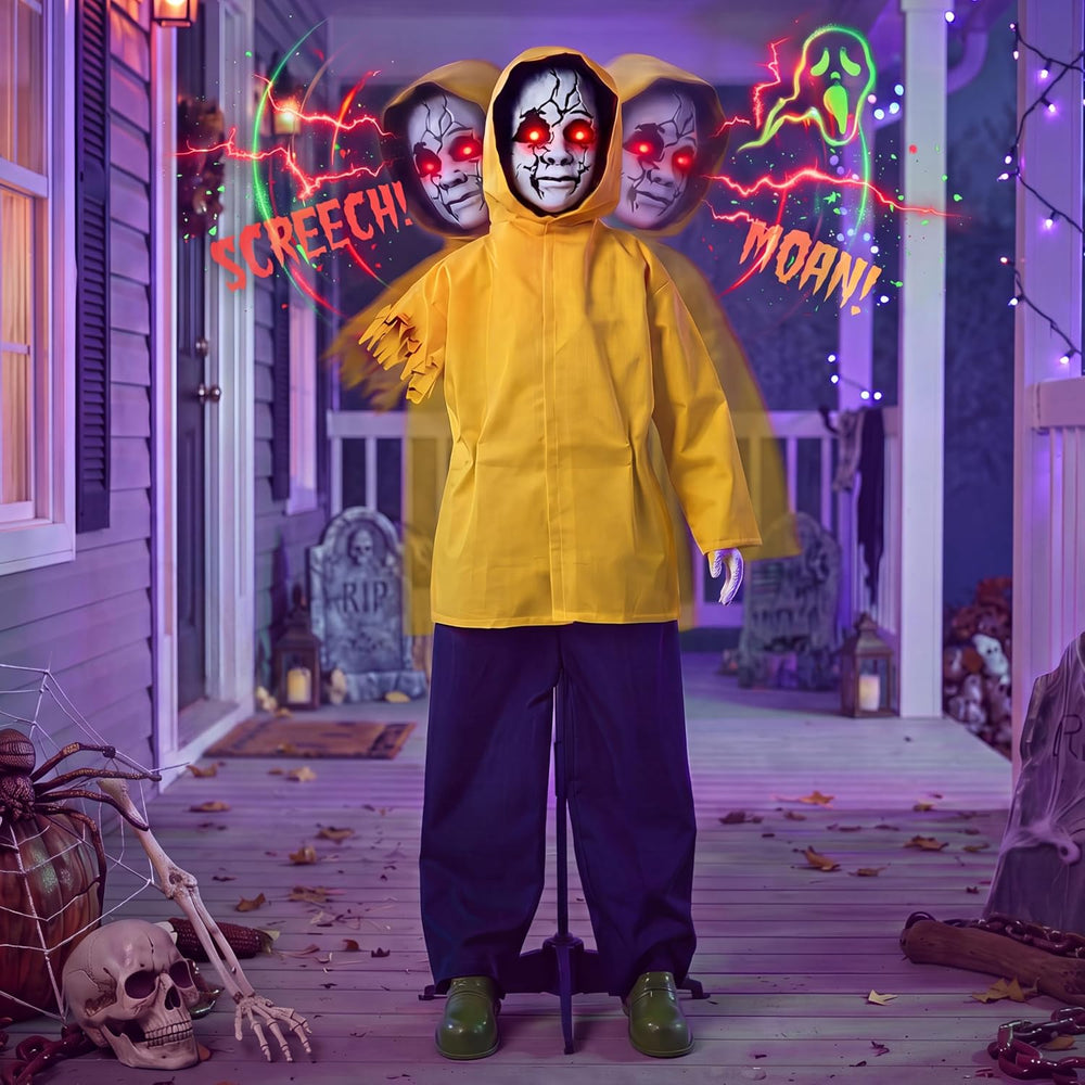 JOYIN Halloween Decorations Outdoor Ghost, Life Size Halloween Animatronics G...