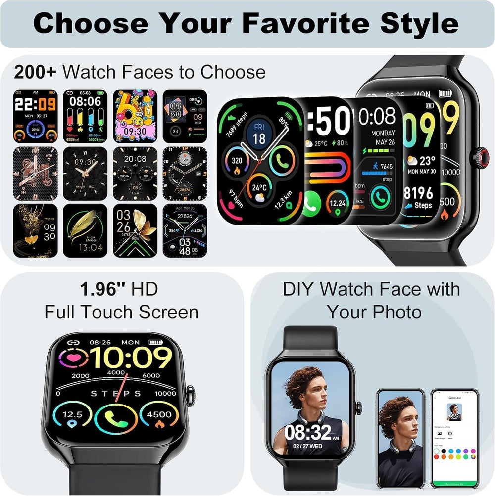 Fempoin Smart Watch for Women Men (Answer/Make Call),1.96" SmartWatch, F...